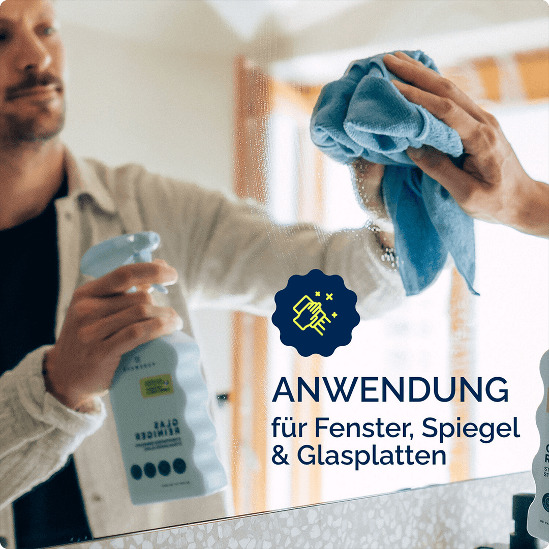 glasreiniger handschuhe Glasreiniger Duo | 2x Streifenfrei + Zaubertuch